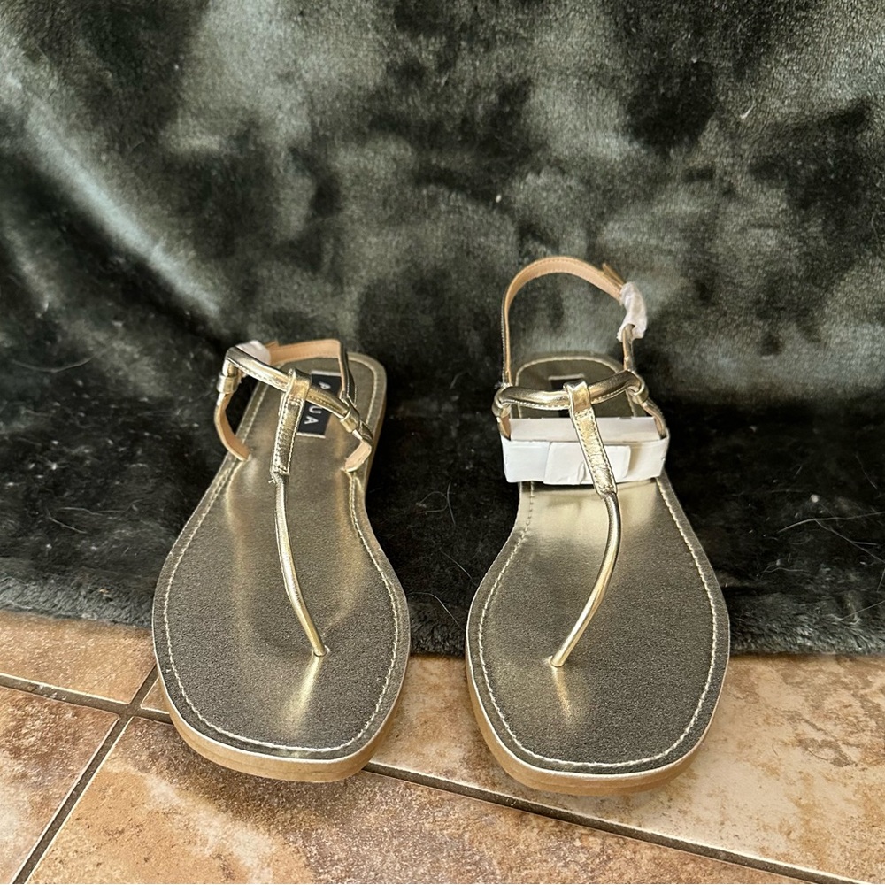 Aqua strappy sandals, 8.5